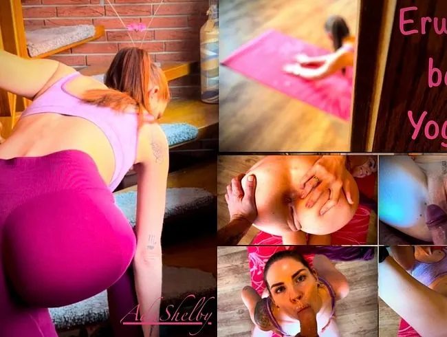 Beim Yoga erwischt und dann - heißer Blowjob, enge Pussy & Gesichtsbesamung!