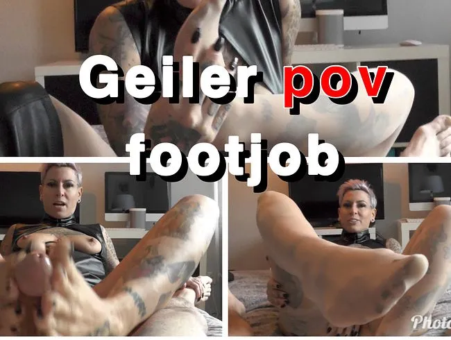 geiler POV footjob