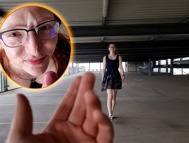 XXL Gesichtsbesamung!!! Spontaner Parkhaus Quicky!