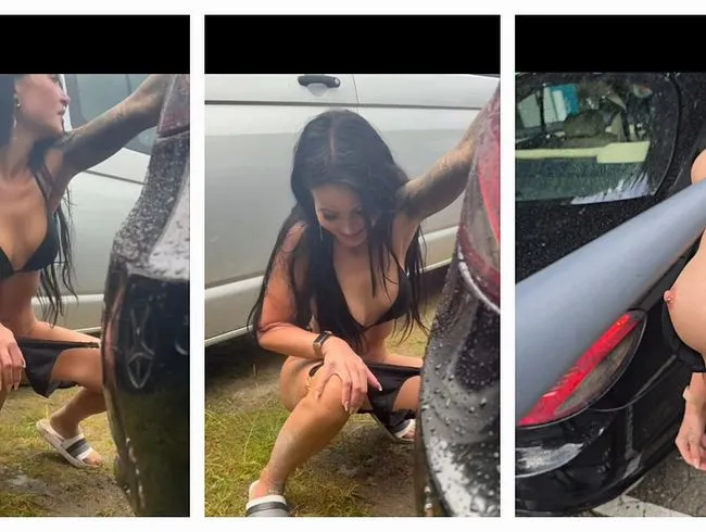 Public Parkplatz Piss ;) Mit mit privatem Abduscher (Kein ton)