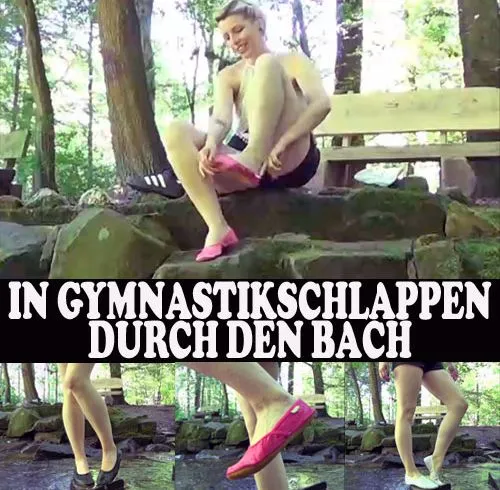 IN GYMNASTIKSCHLAPPEN DURCH DEN BACH
