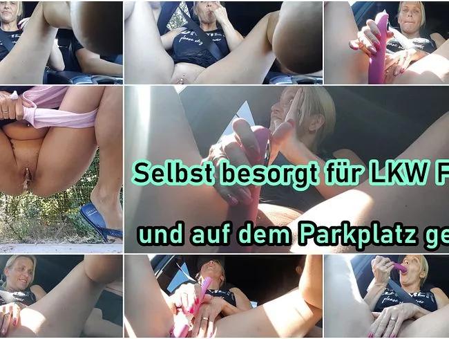 Selbst besorgt für LKW Spanner und auf dem Parkplatz gepisst