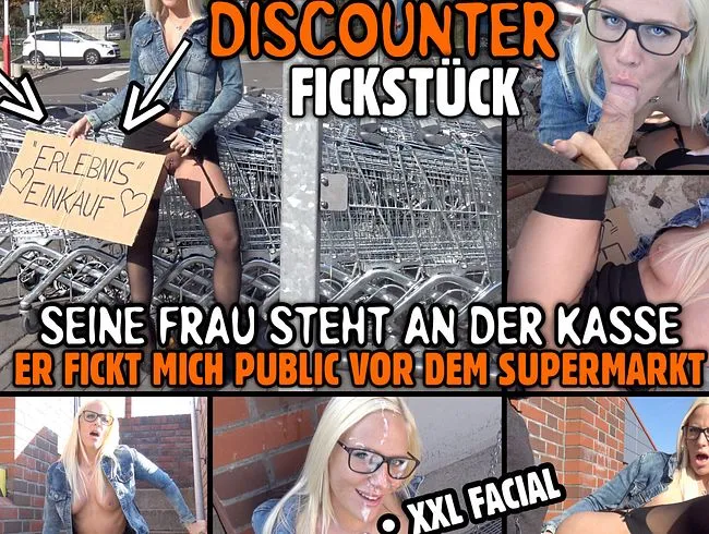 Billige Discounter HOBBY-HURE | Verbotener PUBLIC FREMDFICK vor dem Supermarkt