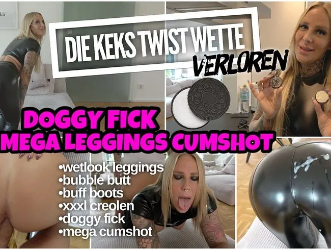 Die KEKS TWIST Wette | Doggy Fick mit Mega LEGGINGS CUMSHOT