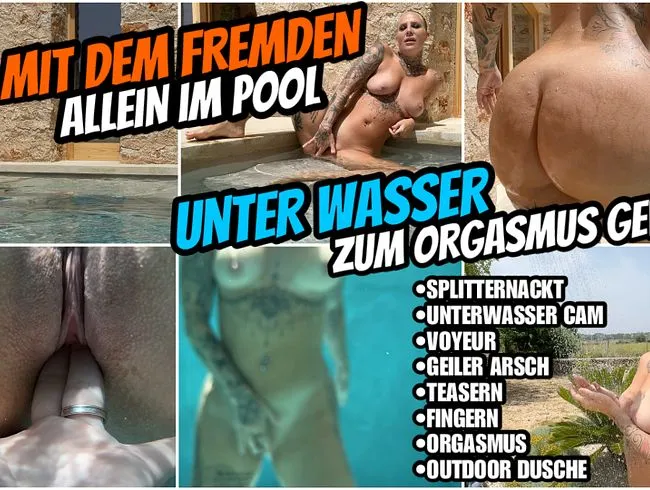 Mit dem FREMDEN allein im Pool | UNTER WASSER ZUM ORGASMUS GEWIXXT