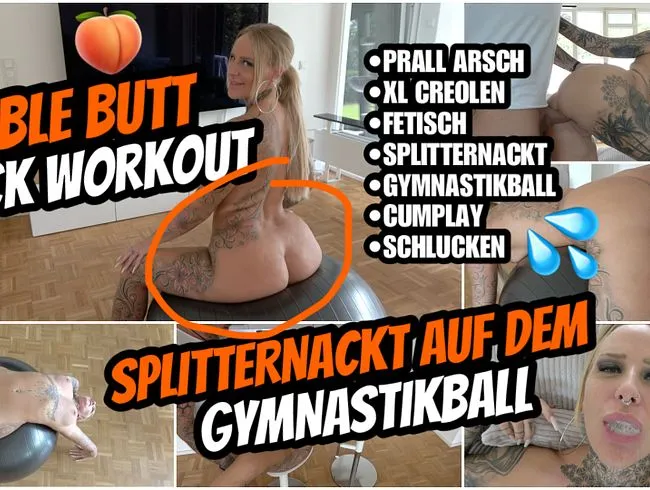 NACKT AUF DEM GYMNASTIKBALL | BUBBLE BUTT FICK WORKOUT
