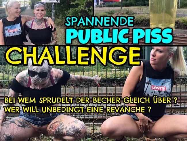 SPANNENDE PUBLIC PISS CHALLENGE | Bei wem sprudelt der Becher über?