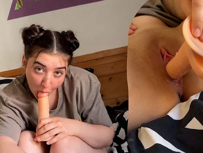 Creamy Pussy Alarm!! Ich ficke mich mit dem Dildo zum Orgasmus!!