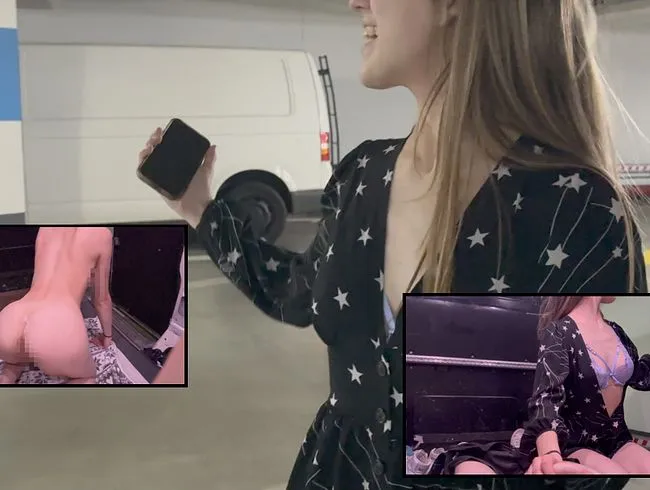 Public-Fick im Transporter bei offener Tür!!! Heißes Teen revanchiert sich im Parkhaus?!?