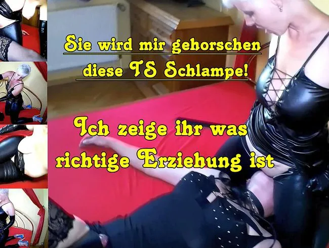 TS Nicole verwöhnt ihre Herrin! Da muss sie durch