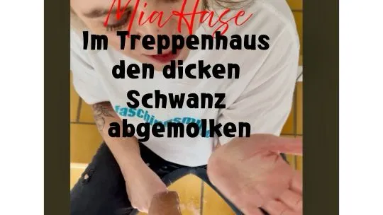 Die notgeile Milf hat im Treppenhaus den dicken Schwanz abgemolken
