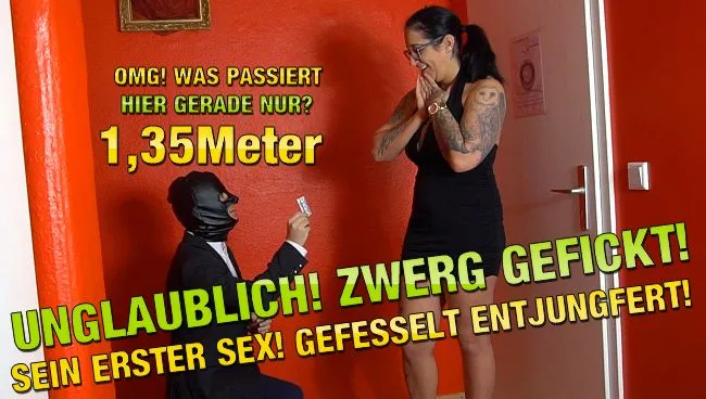 Unglaublich! Zwerg Gefickt! Sein Erstes Mal Sex! Gefesselt Entjungfert!