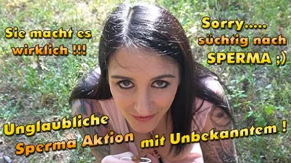 Unglaubliche Sperma Aktion mit Fremden ! Sie macht es wirklich !?!