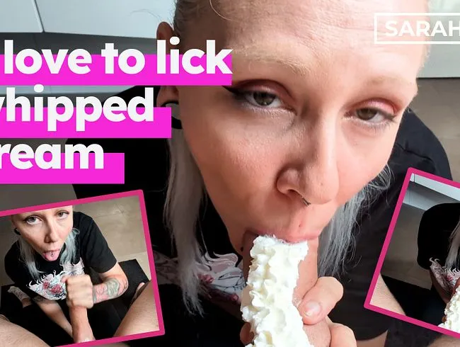 Sprühsahne schlecken bis die Sahne kommt. Geiles POV Blowjob Video mit viel Schmatz Schmatz!