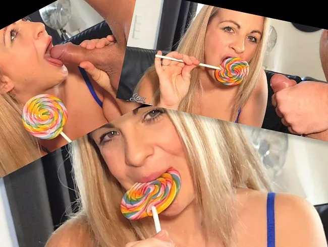 Sugar Rush – heiß und klebrig , Er spritzt mir auf mein bunten Candy Stick