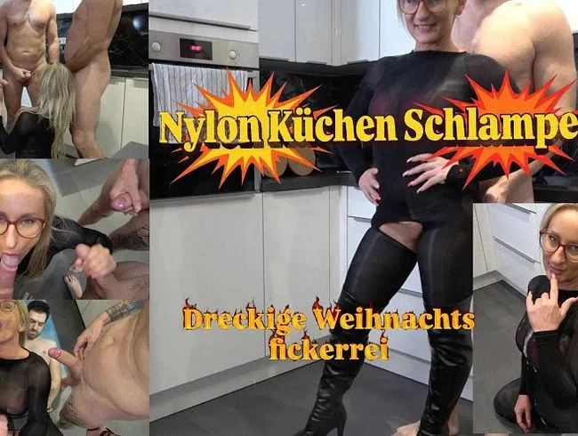 Dreckige Weihnacht Fickerrei.... Küchen Schlampe am Werk