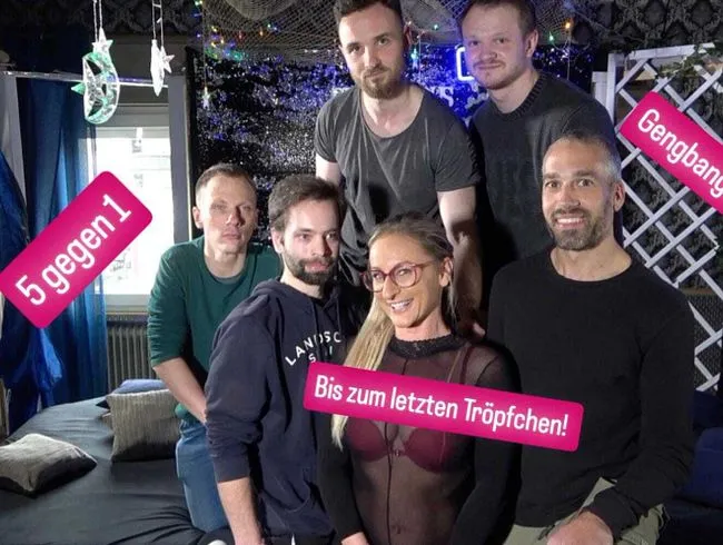 Hardcore Gangbang und Bukkake i 5 gegen 1 ... oder 1 gegen 5 ...